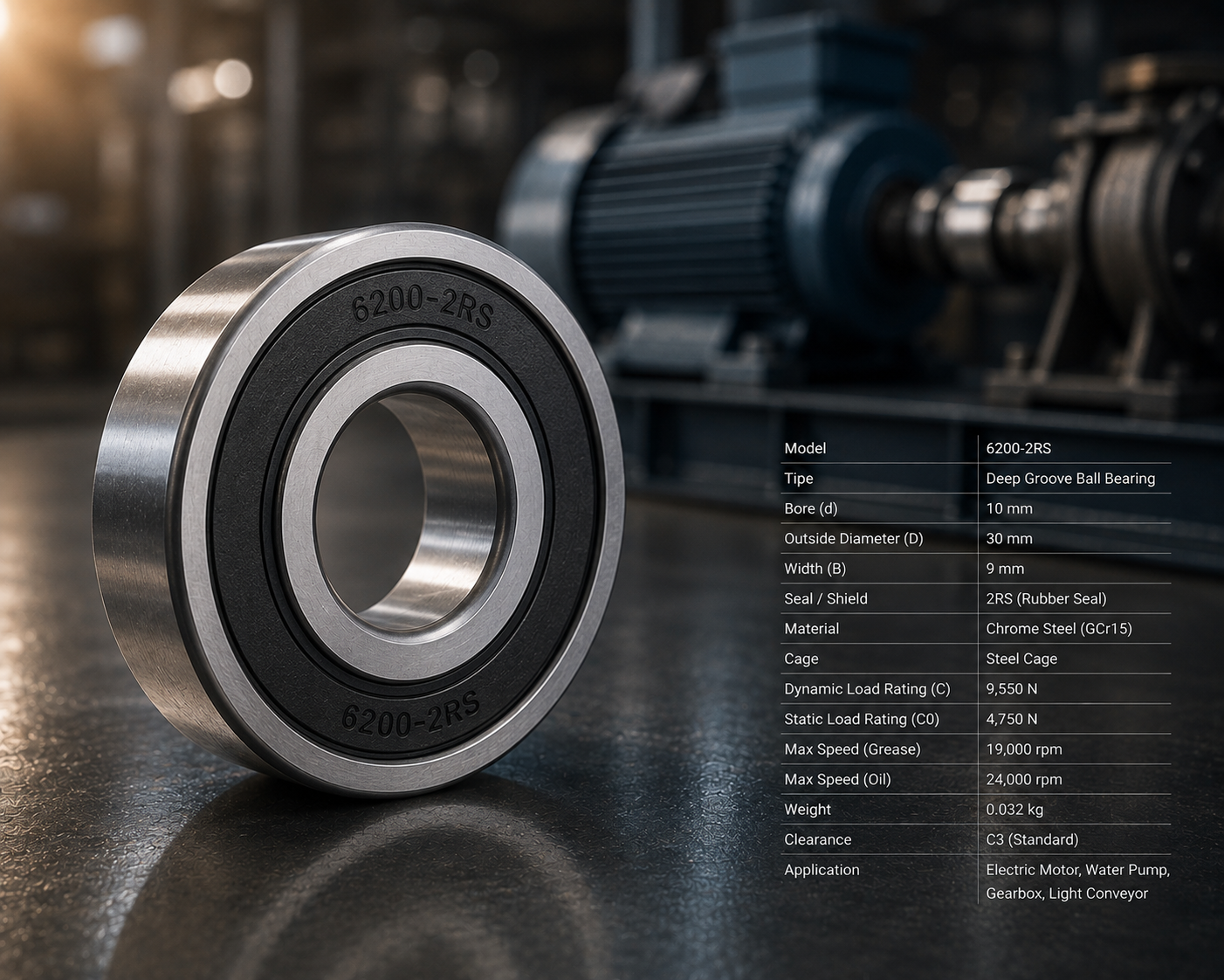 Deep Groove Ball Bearing 6200
