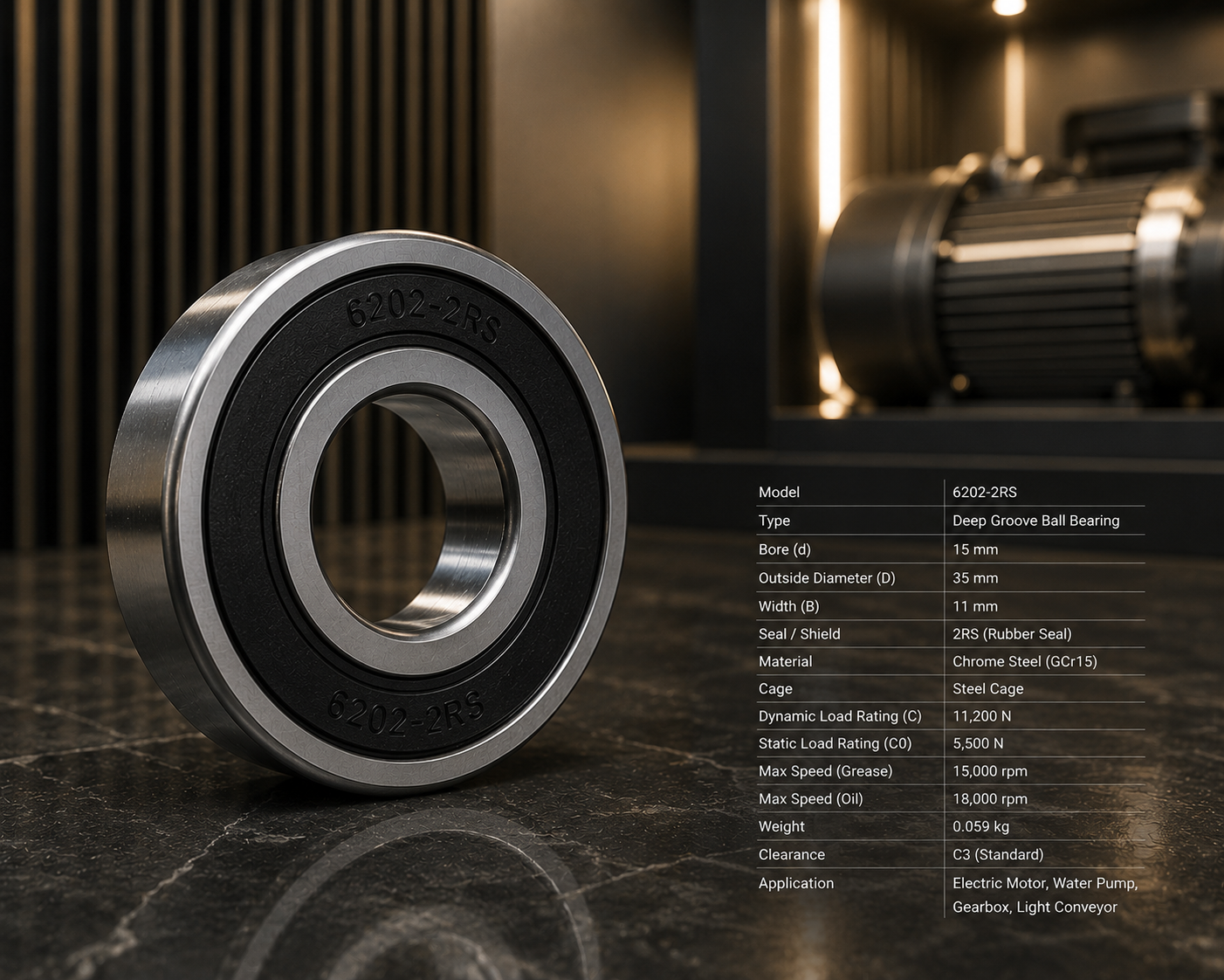 Deep Groove Ball Bearing 6202