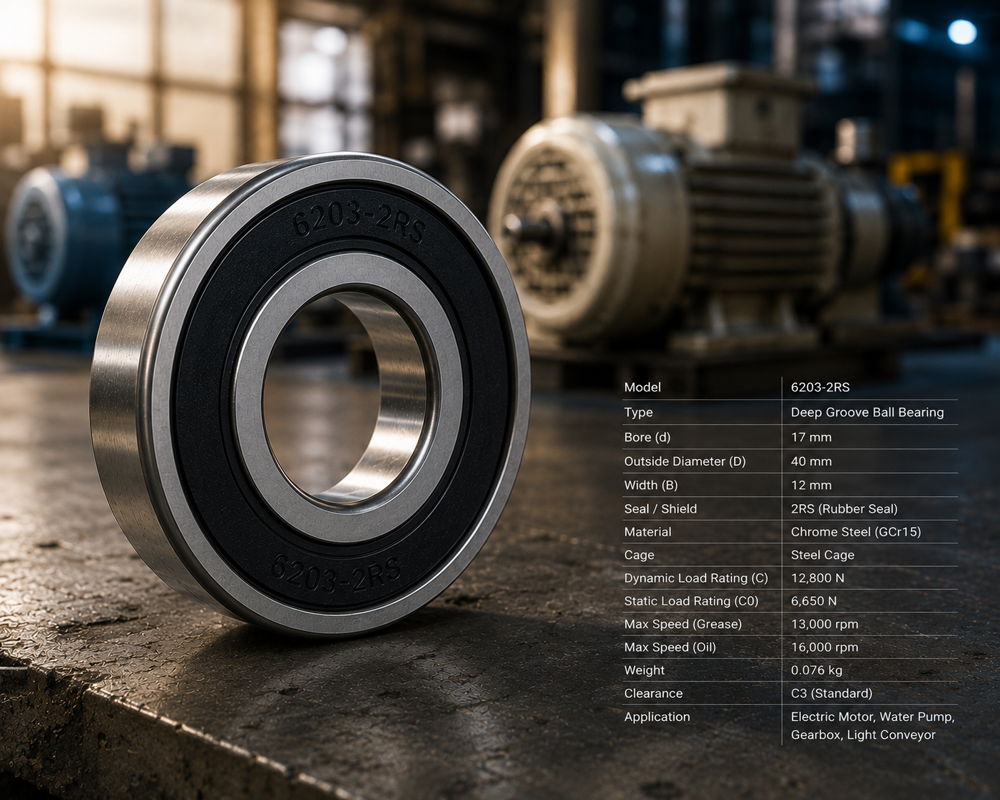 Deep Groove Ball Bearing 6203