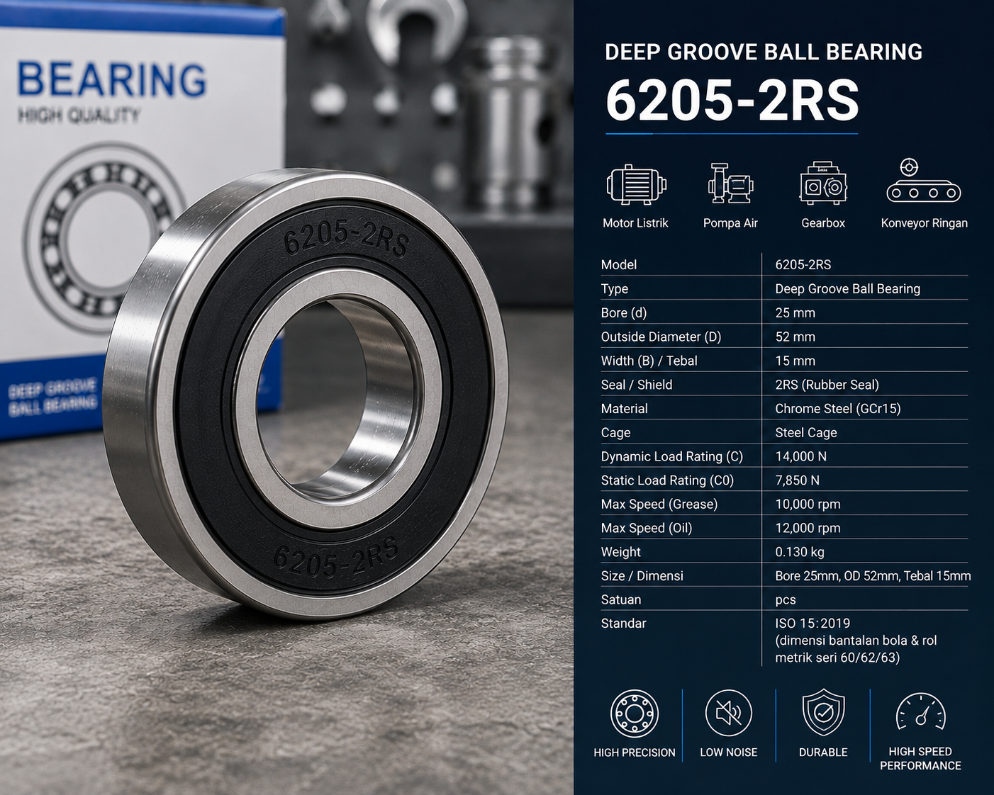 Deep Groove Ball Bearing 6205
