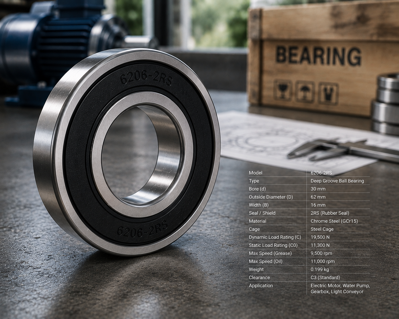 Deep Groove Ball Bearing 6206