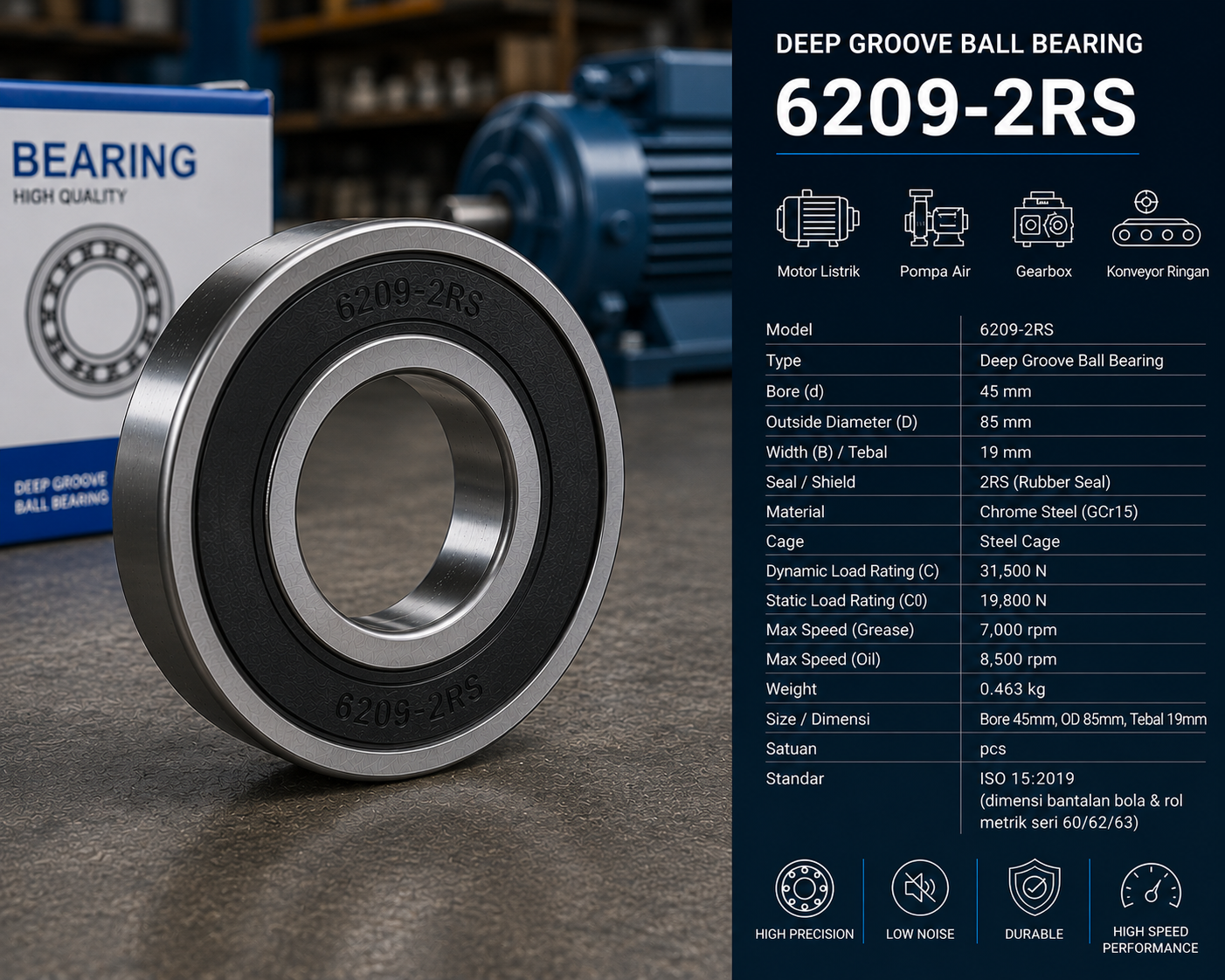 Deep Groove Ball Bearing 6209