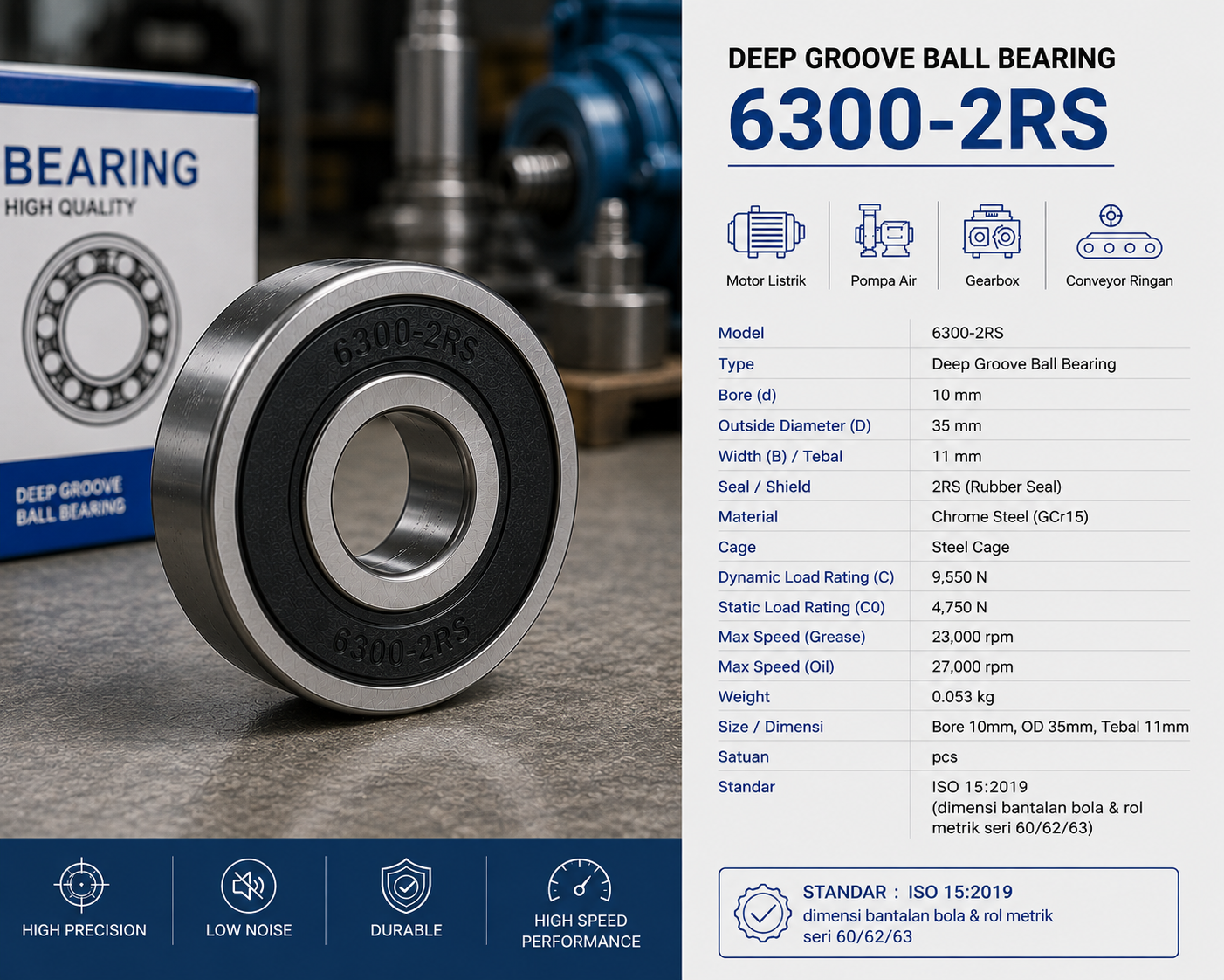 Deep Groove Ball Bearing 6300
