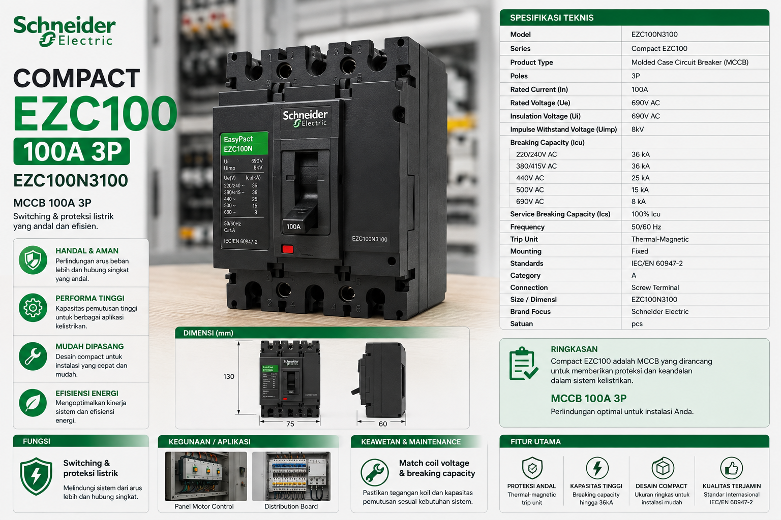Schneider Compact EZC100 100A