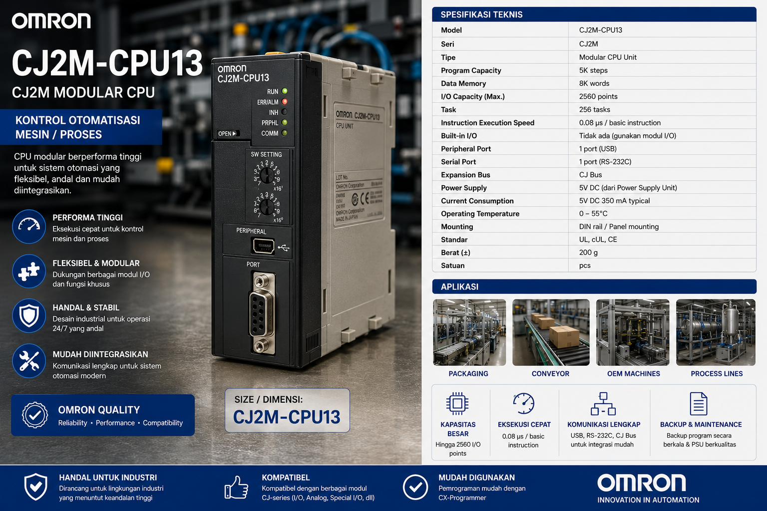 Omron CJ2M-CPU13