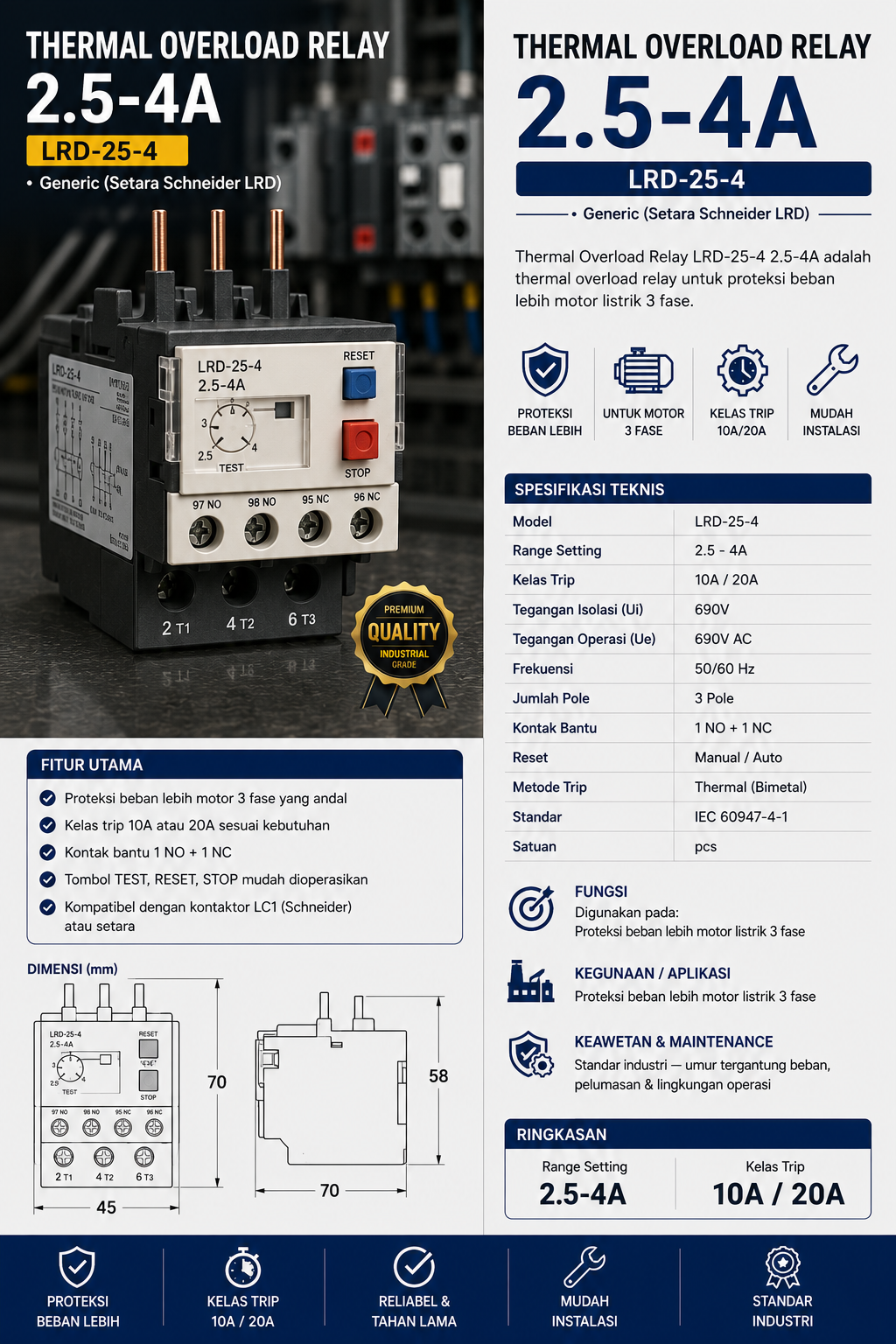 Thermal Overload Relay 2.5-4A