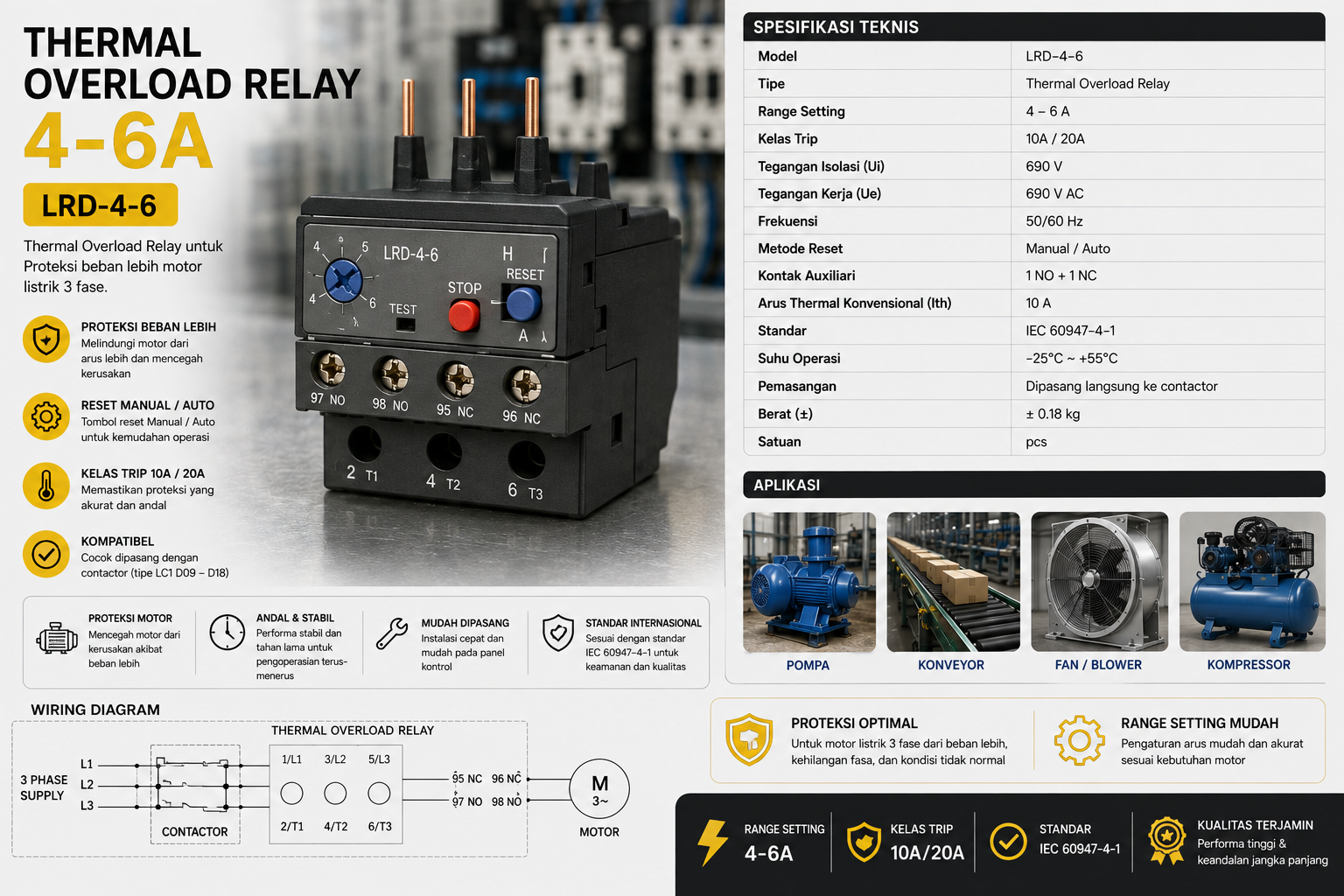 Thermal Overload Relay 4-6A